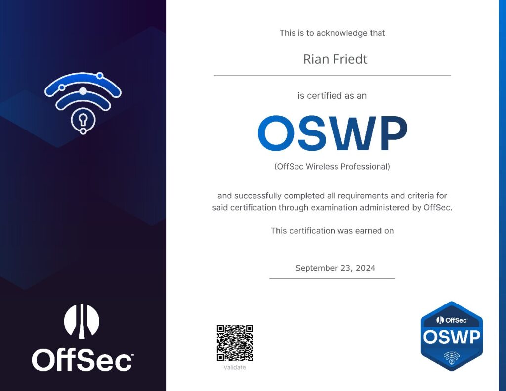 OffSec Wireless Professional (OSWP)
