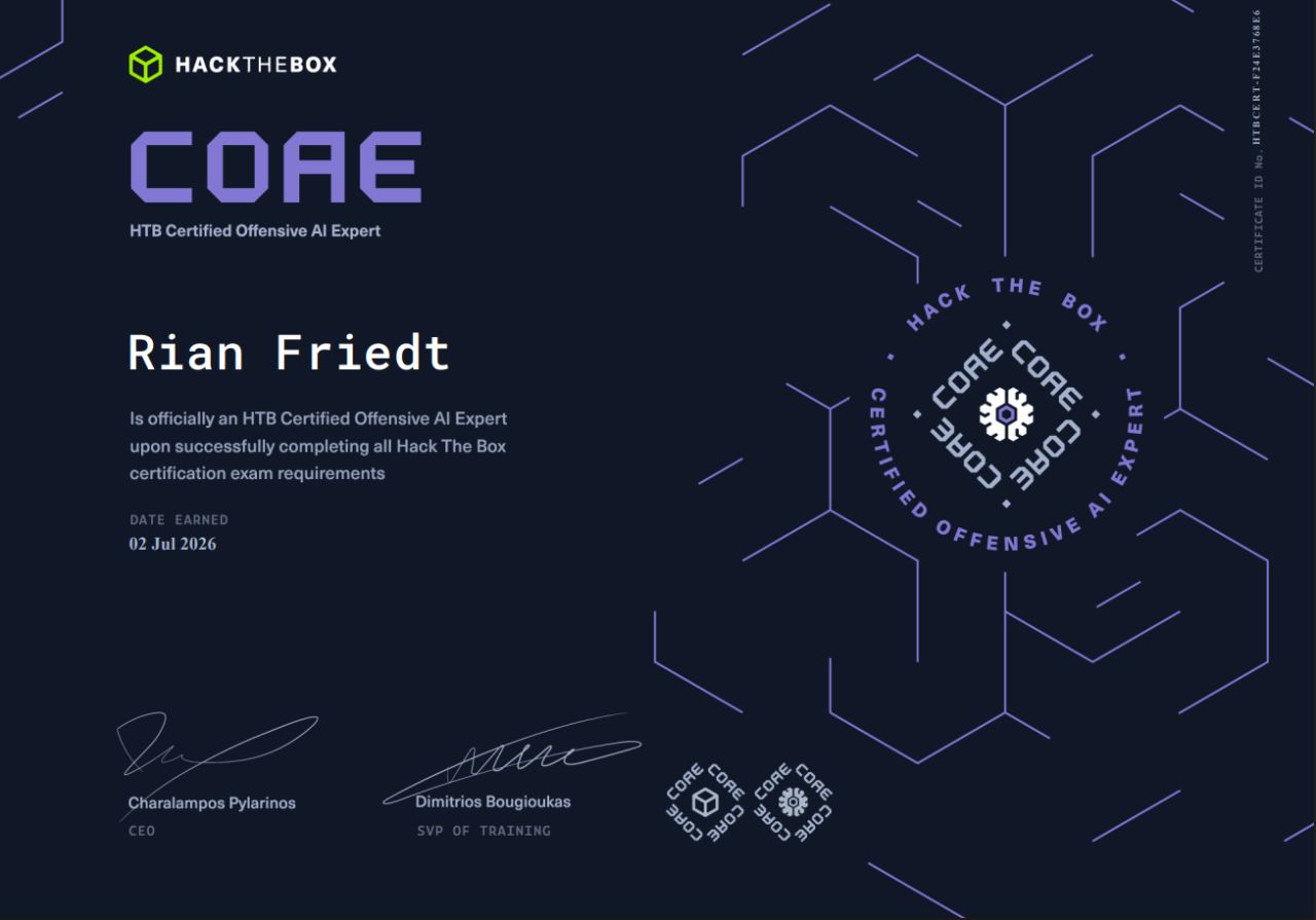 HTB Certified Offensive AI Expert (HTB COAE)